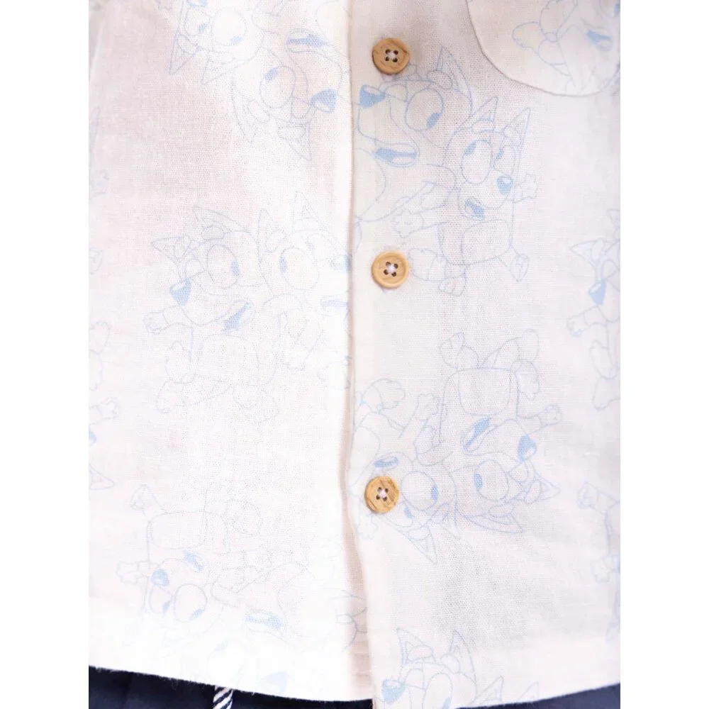 BLUEY BINGO TODDLER BOYS Outfit Button Up Shirt Shorts Set SIZE 2T NEW